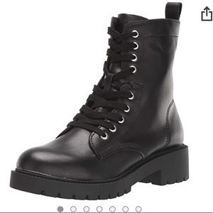 💫 Steve Madden Guided Black leather combat boot